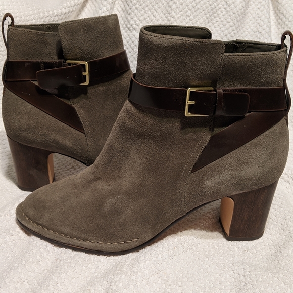 Clarks Spiced River Suede Boots Grey 